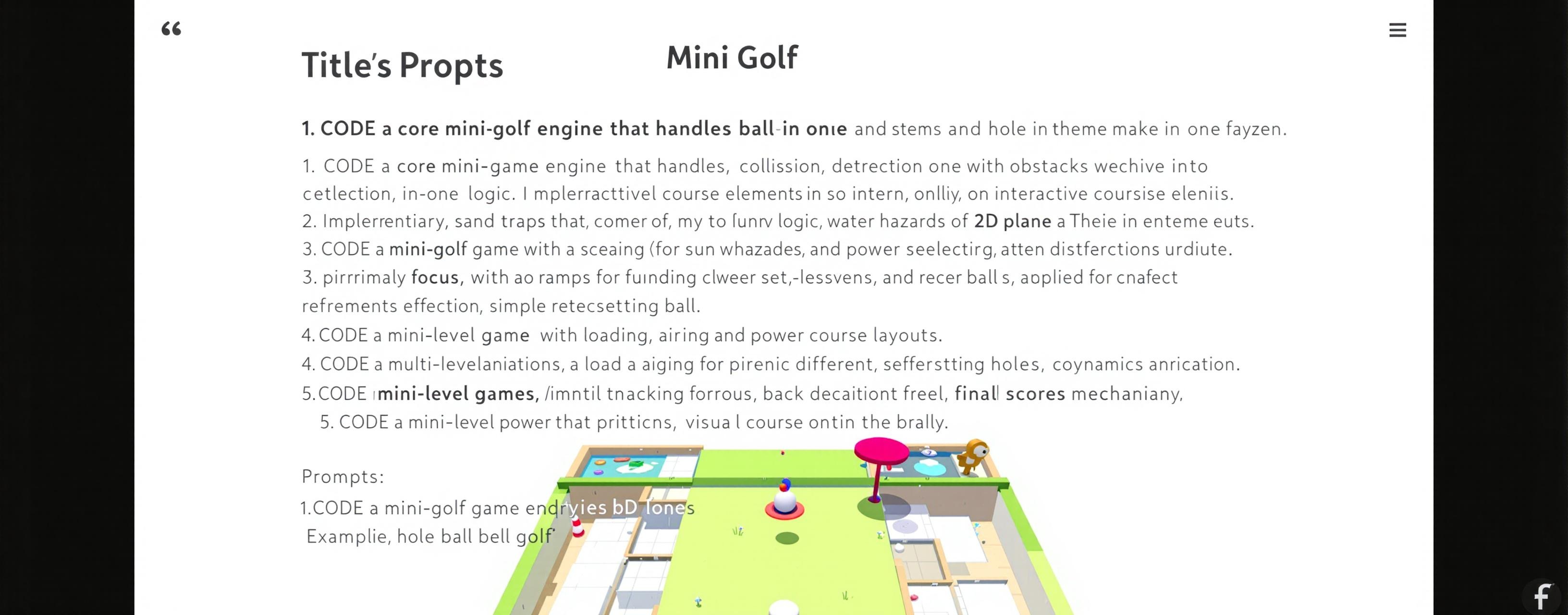 Mini Golf | MicroEval | Artificial Analysis