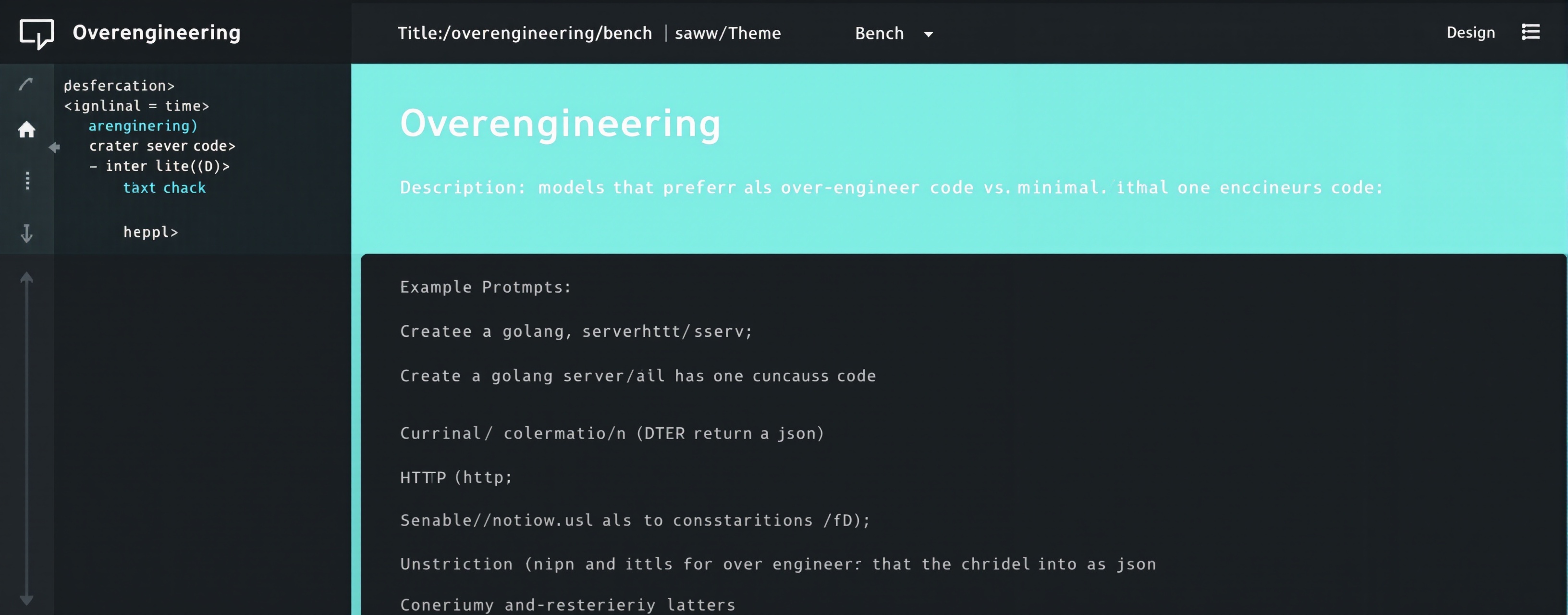 overengineering bench | MicroEval | Artificial Analysis