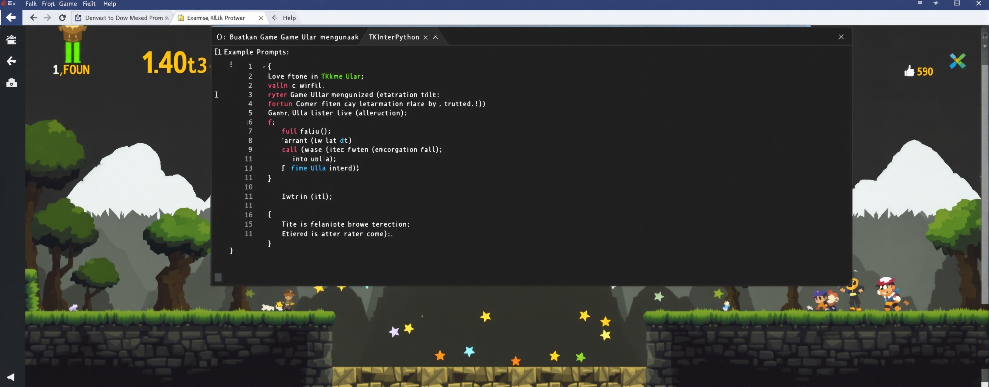 Buatkan Game Ular menggunakan TKInter Python. | MicroEval | Artificial ...